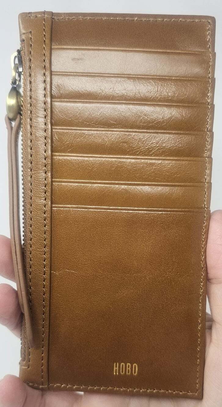 Hobo Carte Card Case Brown Wallet Cardholder Slim Minimalist